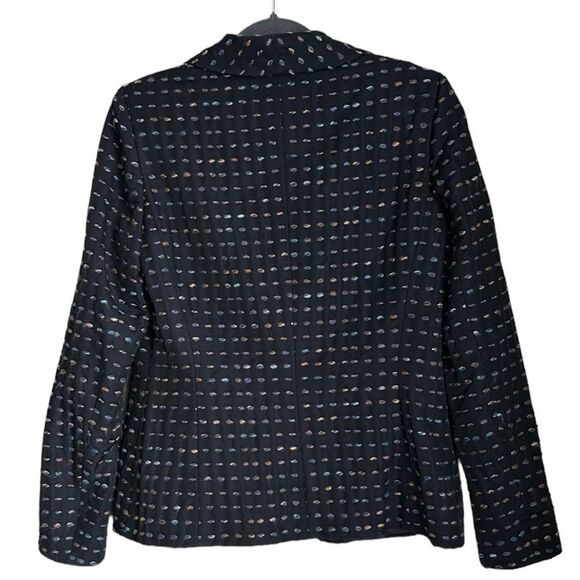 Lafayette 148 Women’s Shawl Lapel Wool Blend Tailored Contrast Stitch Blazer 8 - Picture 2 of 13